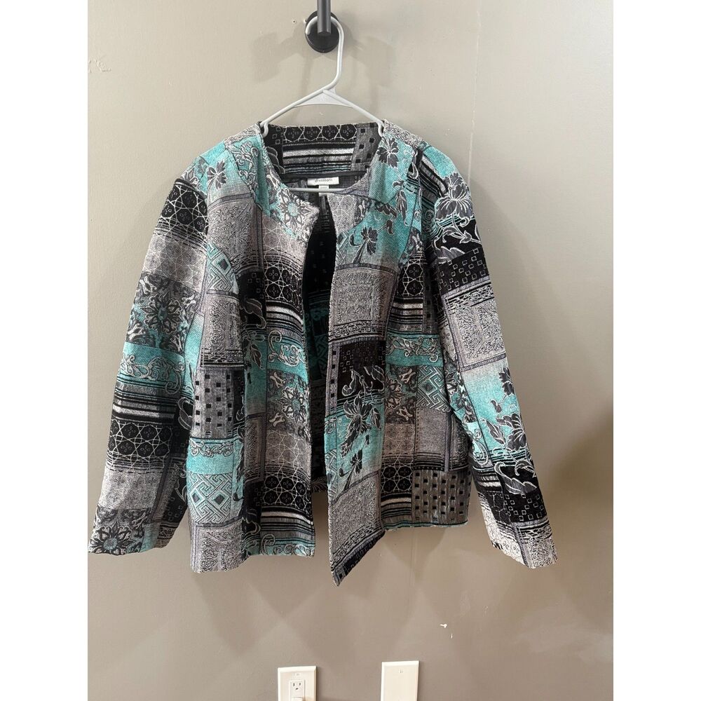 22/24 Dressbarn gray and teal jacket